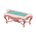 Animal Crossing Items Elegant console table Blue roses Cloth Pink