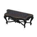 Animal Crossing Items Elegant console table Damascus-pattern black Cloth Black