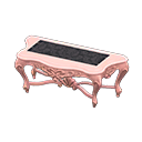 Animal Crossing Items Elegant console table Damascus-pattern black Cloth Pink