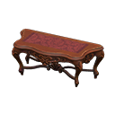 Animal Crossing Items Elegant console table Damascus-pattern red Cloth Brown