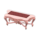 Animal Crossing Items Elegant console table Damascus-pattern red Cloth Pink