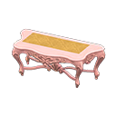 Animal Crossing Items Elegant console table Gold diamonds Cloth Pink