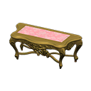 Animal Crossing Items Elegant console table Pink roses Cloth Gold