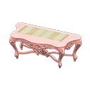 Animal Crossing Items Elegant console table White with stripe Cloth Pink