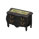 Animal Crossing Items Elegant dresser Botanical Cloth Black