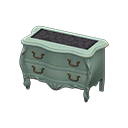 Animal Crossing Items Elegant dresser Damascus-pattern black Cloth Blue