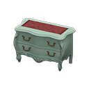 Animal Crossing Items Elegant dresser Damascus-pattern red Cloth Blue