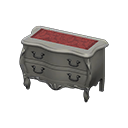 Animal Crossing Items Elegant dresser Damascus-pattern red Cloth Silver