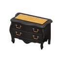 Animal Crossing Items Elegant dresser Gold diamonds Cloth Black