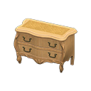 Animal Crossing Items Elegant dresser Gold diamonds Cloth Light brown