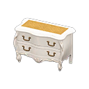 Animal Crossing Items Elegant dresser Gold diamonds Cloth White