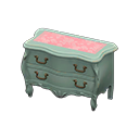 Animal Crossing Items Elegant dresser Pink roses Cloth Blue