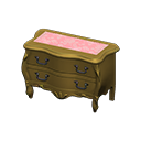 Animal Crossing Items Elegant dresser Pink roses Cloth Gold