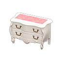 Animal Crossing Items Elegant dresser Pink roses Cloth White