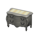 Animal Crossing Items Elegant dresser White with stripe Cloth Silver