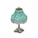 Animal Crossing Items Elegant lamp Blue roses Fabric Silver