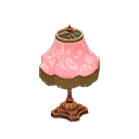 Animal Crossing Items Elegant lamp Pink roses Fabric Brown