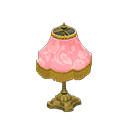 Animal Crossing Items Elegant lamp Pink roses Fabric Gold