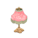 Animal Crossing Items Elegant lamp Pink roses Fabric Light brown