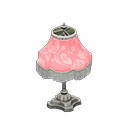 Animal Crossing Items Elegant lamp Pink roses Fabric Silver