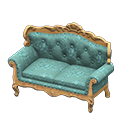 Animal Crossing Items Elegant sofa Blue roses Fabric Light brown