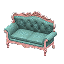 Animal Crossing Items Elegant sofa Blue roses Fabric Pink