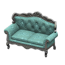 Animal Crossing Items Elegant sofa Blue roses Fabric Silver