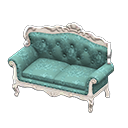 Animal Crossing Items Elegant sofa Blue roses Fabric White