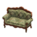 Animal Crossing Items Elegant sofa Botanical Fabric Brown