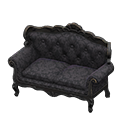 Animal Crossing Items Elegant sofa Damascus-pattern black Fabric Black