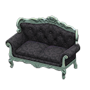 Animal Crossing Items Elegant sofa Damascus-pattern black Fabric Blue