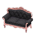 Animal Crossing Items Elegant sofa Damascus-pattern black Fabric Pink