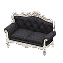 Animal Crossing Items Elegant sofa Damascus-pattern black Fabric White