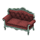 Animal Crossing Items Elegant sofa Damascus-pattern red Fabric Blue