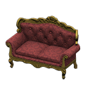 Animal Crossing Items Elegant sofa Damascus-pattern red Fabric Gold