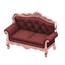 Animal Crossing Items Elegant sofa Damascus-pattern red Fabric Pink