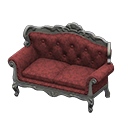 Animal Crossing Items Elegant sofa Damascus-pattern red Fabric Silver