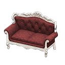 Animal Crossing Items Elegant sofa Damascus-pattern red Fabric White