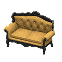 Animal Crossing Items Elegant sofa Gold diamonds Fabric Black