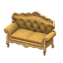 Animal Crossing Items Elegant sofa Gold diamonds Fabric Light brown