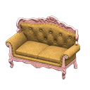 Animal Crossing Items Elegant sofa Gold diamonds Fabric Pink