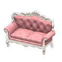 Animal Crossing Items Elegant sofa Pink roses Fabric White