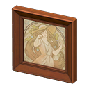 Animal Crossing Items Fancy frame Faded portrait Art genre Brown