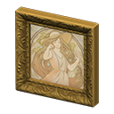 Animal Crossing Items Fancy frame Faded portrait Art genre Gold