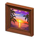 Animal Crossing Items Fancy frame Landscape acrylic painting Art genre Brown