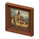 Animal Crossing Items Fancy frame Landscape oil painting Art genre Brown