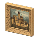 Animal Crossing Items Fancy frame Landscape oil painting Art genre Light brown