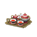 Animal Crossing Items Fancy tea set Red