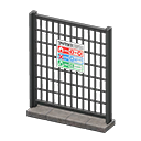 Animal Crossing Items Fence Trash-collection rules Sign Black