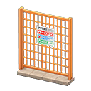 Animal Crossing Items Fence Trash-collection rules Sign Orange